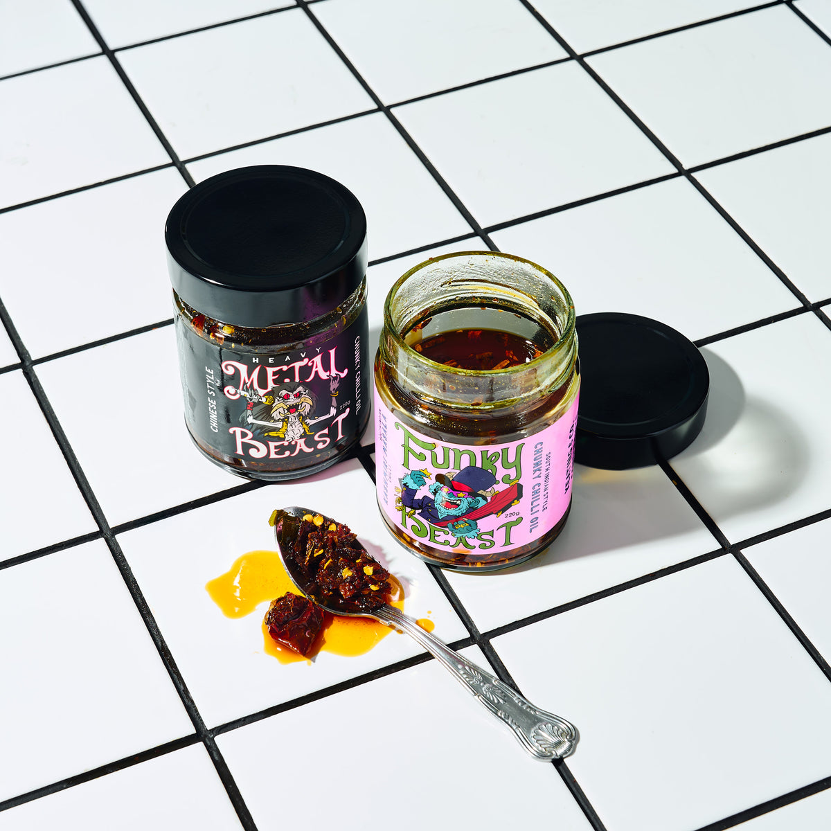 Funky Beast – Masala Chunky Chili Oil (Zuid-Indiase)
